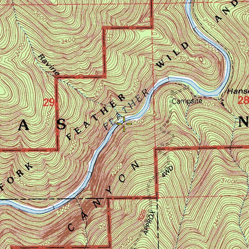 Topographic Map of Kellog Ravine, CA