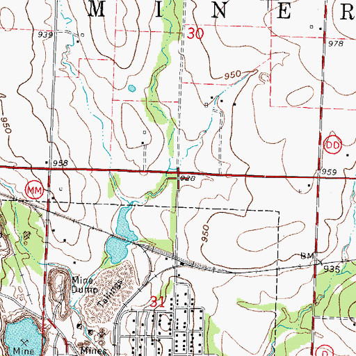 Topographic Map of Oronogo Fire Protection District, MO