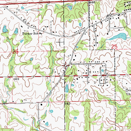 Topographic Map of Hannibal Rural Fire Protection District, MO