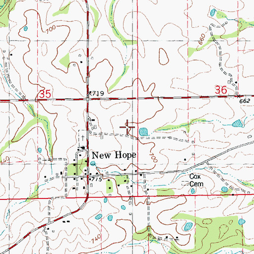 Topographic Map of Elsberry Fire Protection District Station 2, MO