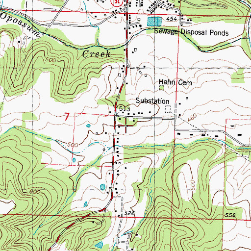 Topographic Map of Missouri Department of Conservation Forestry Southeast Regional Field Fire Office Marble Hill, MO