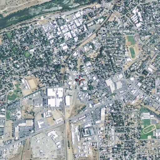 Aerial/Satellite Image of Oroville Fire Department Station 1, CA