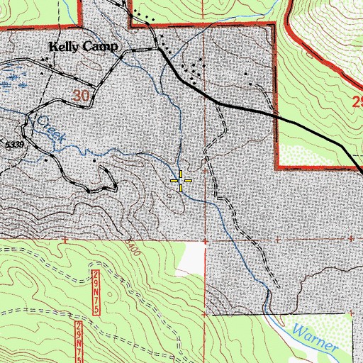 Topographic Map of Kings Creek, CA
