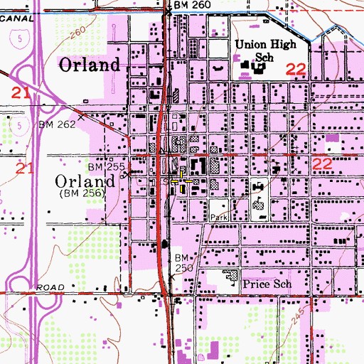 Topographic Map of Orland City Fire Department / Orland Rural Fire Protection District, CA