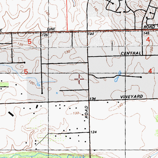 Topographic Map of Dry Creek Fire Department Placer County Fire District, CA
