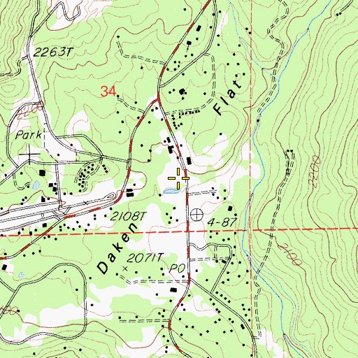 Topographic Map of Foothill Volunteer Fire Department, CA