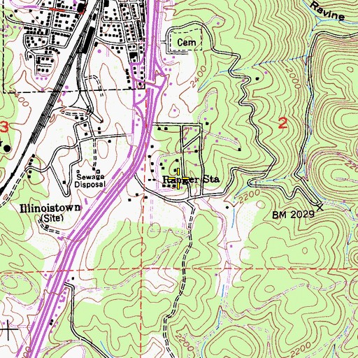 Topographic Map of California Department of Forestry and Fire Protection Station 30 Colfax Fire Department, CA