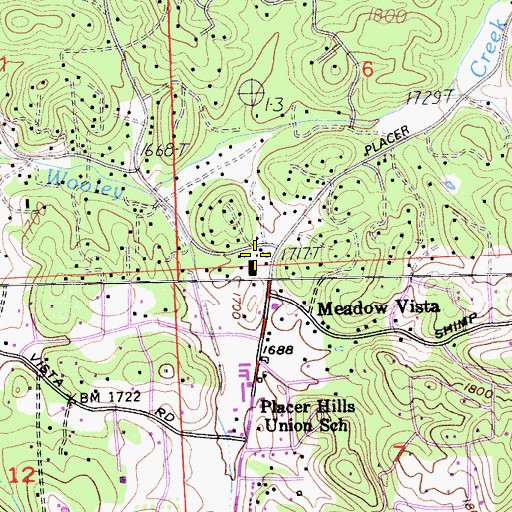 Topographic Map of Placer County Fire Department Station 84 / Placer Hills Fire Department Station 1, CA