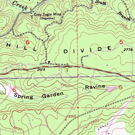 Topographic Map of Placer County Fire Department Station 88 / Forest Hill Fire Department Station 1, CA