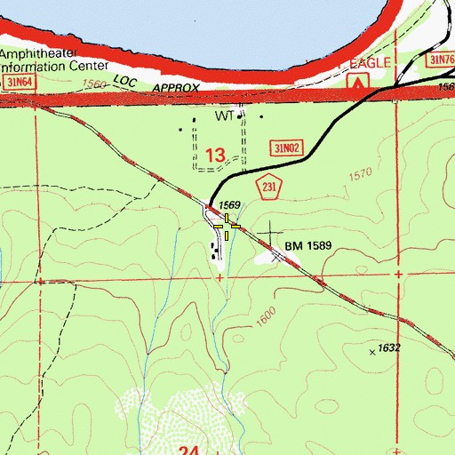 Topographic Map of California Department of Forestry and Fire Protection Lassen Modoc Unit Eagle Lake, CA