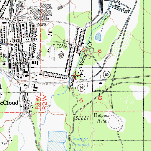 Topographic Map of United States Forest Service McCloud Ranger Station, CA