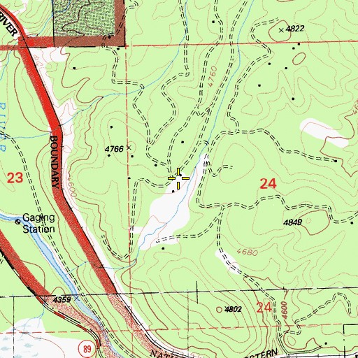 Topographic Map of C Road Fire Department, CA