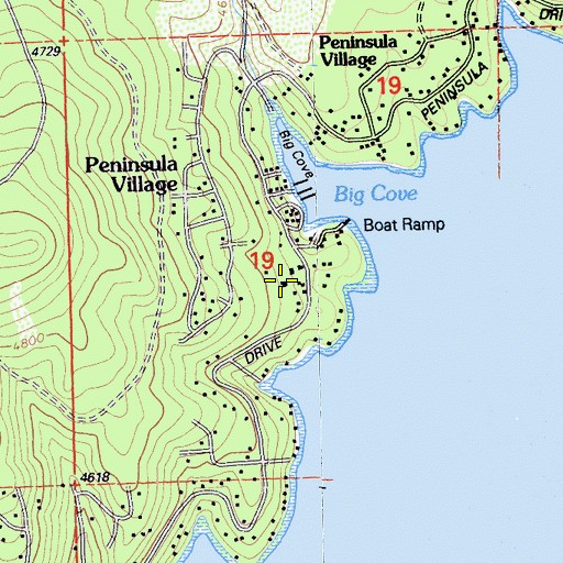 Topographic Map of Peninsula Fire Protection District Station 1, CA