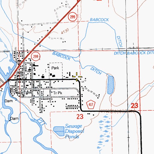 Topographic Map of California Department of Forestry and Fire Protection Lassen Modoc Unit Bieber, CA
