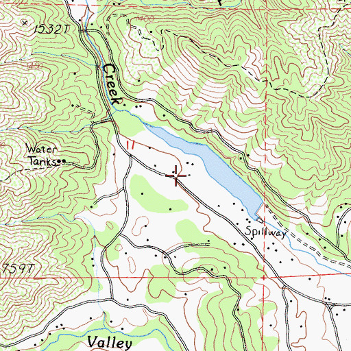 Topographic Map of Northshore Fire Protection District Station 77 Spring Valley, CA