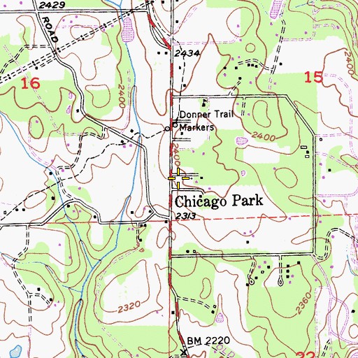 Topographic Map of Peardale - Chicago Park Fire Protection District, CA