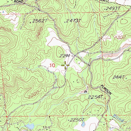 Topographic Map of North San Juan Fire Protection District Station 3, CA