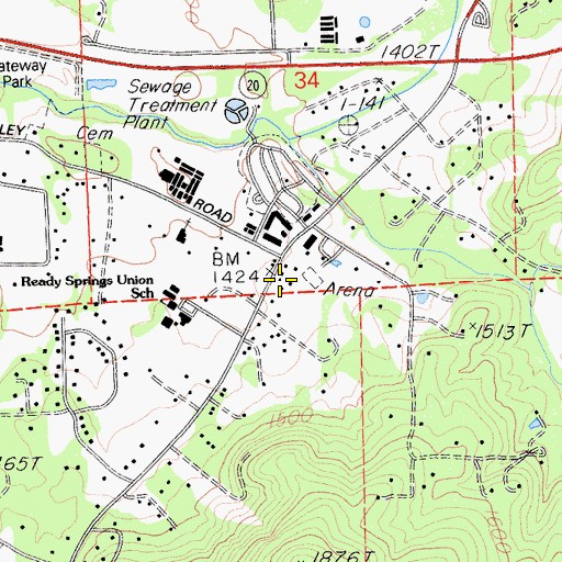 Topographic Map of Penn Valley Fire Protection District Station 43, CA
