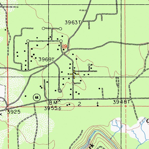 Topographic Map of Shingletown Volunteer Fire Company Substation, CA