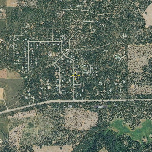Aerial/Satellite Image of Shingletown Volunteer Fire Company Substation, CA
