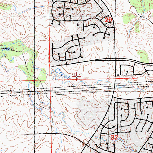 Topographic Map of Roseville Fire Station 5, CA