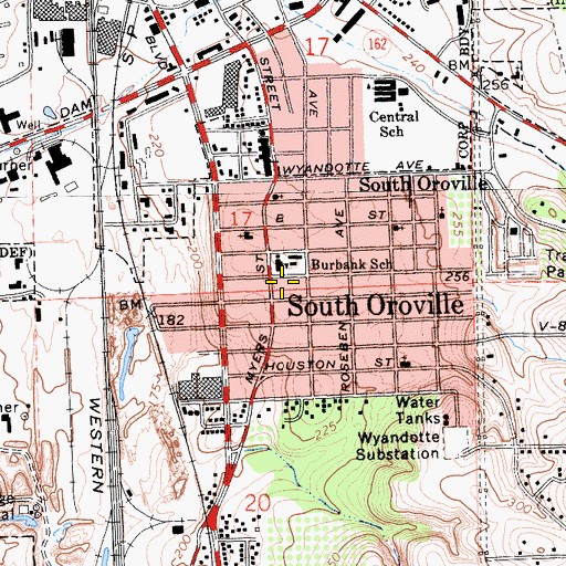 Topographic Map of El Medio Fire Department, CA