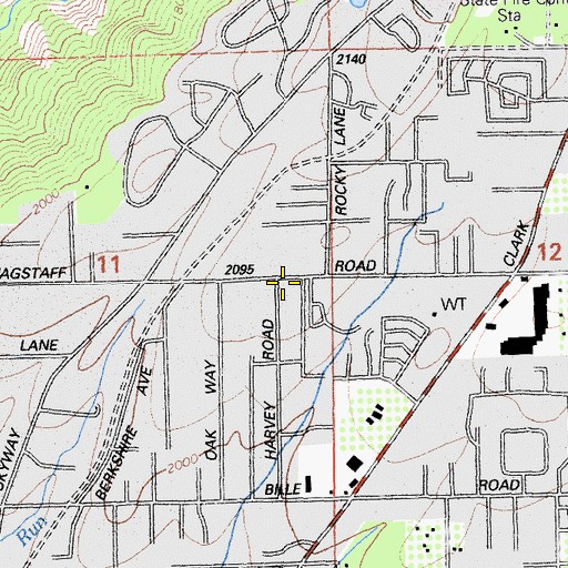 Topographic Map of Paradise Fire Department Station 3, CA