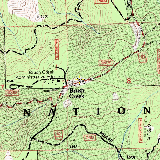 Topographic Map of Butte County Fire Department Station 60, CA