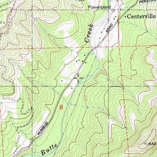 Topographic Map of Butte County Fire Department Station 27, CA