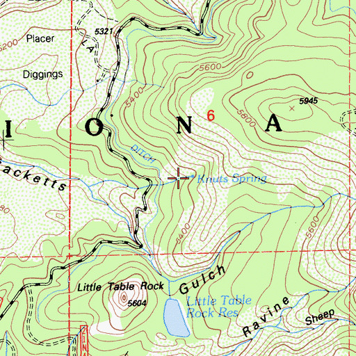 Topographic Map of Knuts Spring, CA