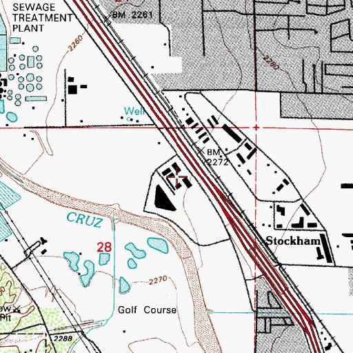 Topographic Map of North Tucson Business Center, AZ