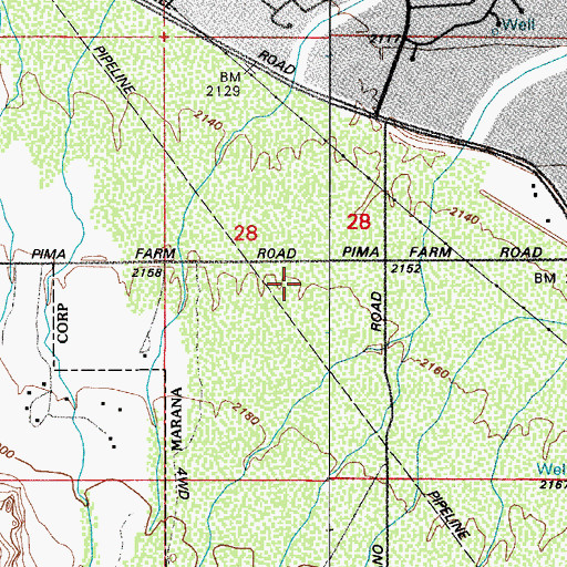 Topographic Map of Rattlesnake Ridge Elementary School, AZ