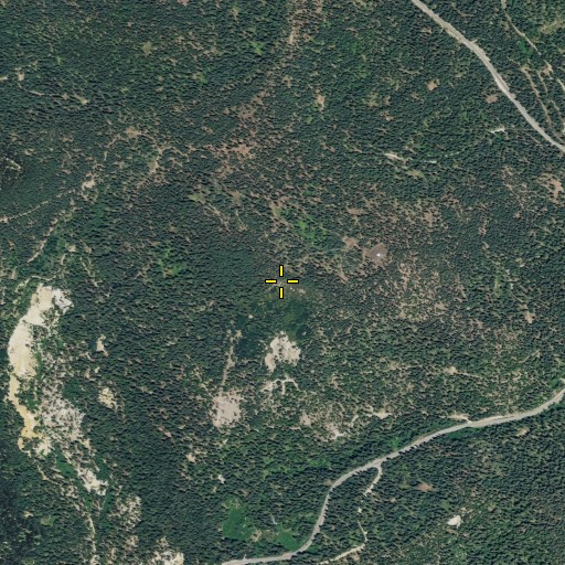 Aerial/Satellite Image of La Porte Bald Mountain, CA