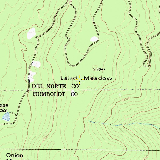 Topographic Map of Laird Meadow, CA