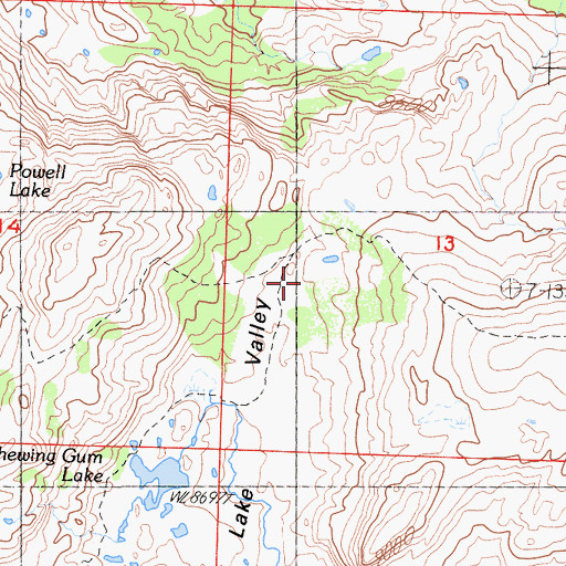 Topographic Map of Lake Valley, CA