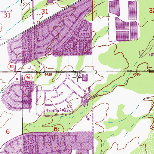 Topographic Map of Desert Springs Free Will Baptist Church, AZ