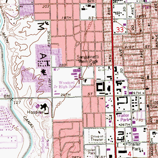 Topographic Map of Faith Lutheran Church, AZ