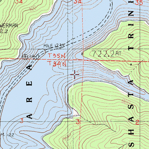 Topographic Map of Langdon Gulch, CA