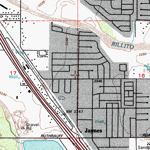 Topographic Map of Northwest Baptist Church, AZ