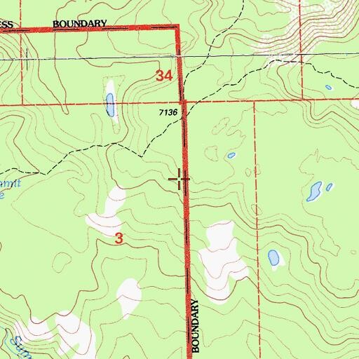 Topographic Map of Lassen Volcanic National Park, CA