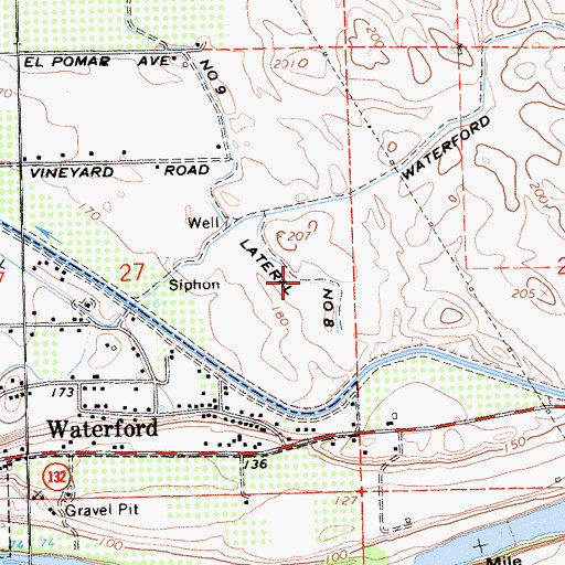 Topographic Map of Lateral Number Eight, CA