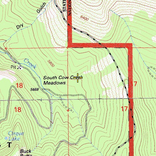 Topographic Map of Latour Trail, CA