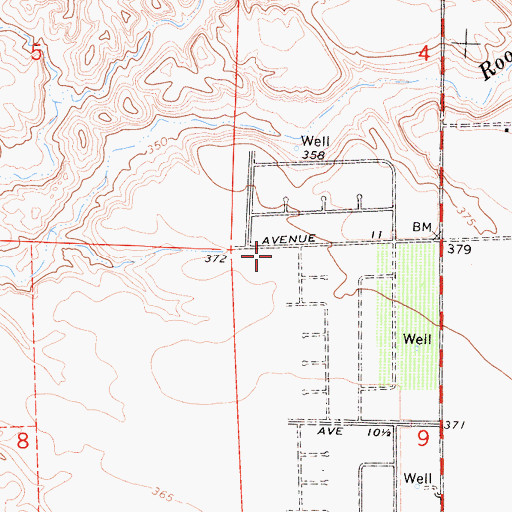 Topographic Map of Madera County Fire Department Station 9, CA