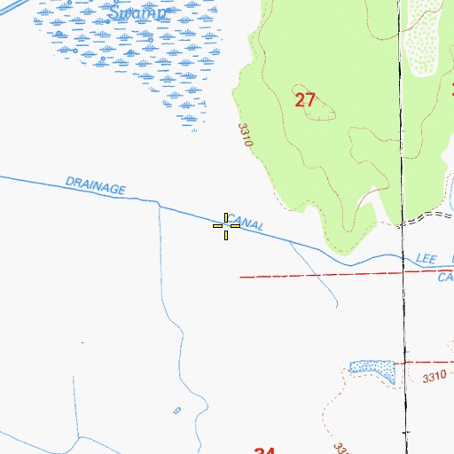 Topographic Map of Lee Drainage Canal, CA