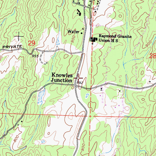 Topographic Map of Department of Forestry and Fire Protection Raymond Station, CA