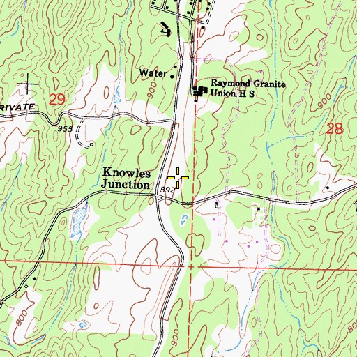 Topographic Map of Department of Forestry and Fire Protection Raymond Station, CA