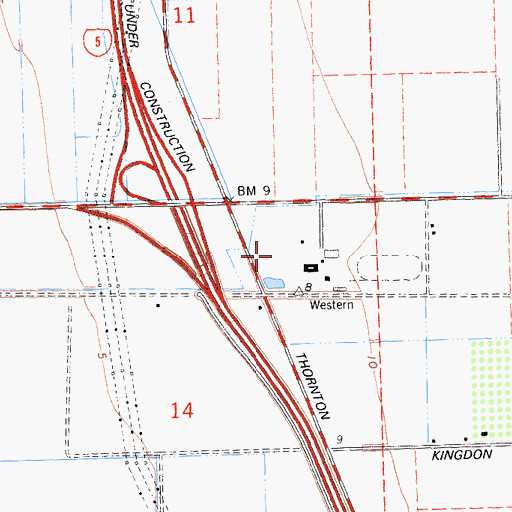 Topographic Map of Woodbridge Fire Protection District Station 4, CA