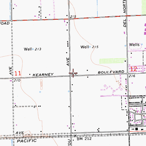 Topographic Map of North Central Fire Protection District Station 21 Headquarters, CA