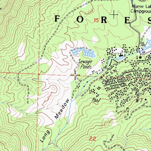 Topographic Map of Hume Lake Volunteer Fire and Rescue Company, CA