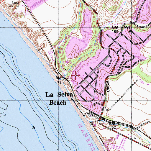Topographic Map of Aptos / La Selva Fire Protection District Station 3, CA